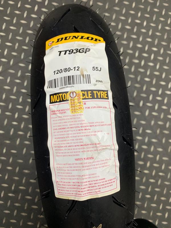 永和 立珉 車業 登錄普 Dunlop TT93 120/80-12 自取價2050 完工價2350含除蠟&平衡