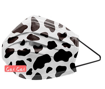 萊潔動物系列黑白乳牛紋口罩50入/萊潔乳牛紋口罩