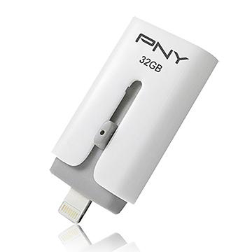 【子震科技】PNY 必恩威 32GB Apple IOS OTG雙推介面專用隨身碟 雙向伸縮接頭設計 輕鬆串聯多裝置