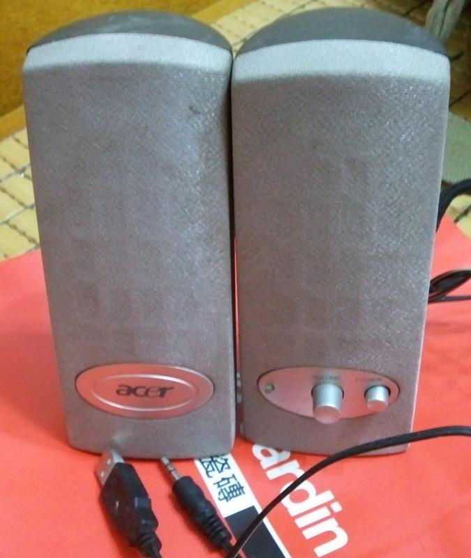 ╭★㊣ 二手 ACER 宏碁 USB 電腦多媒體二件式立體 防磁喇叭 / 音箱 【M1118B】特價 $99 ㊣★╮