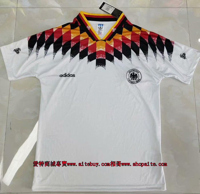 珍藏版 復古球衣 世界盃國家隊 復古足球衣 1994年 德國隊客場球衣 94年 德國球衣 德國足球服 世足賽球衣 S-2