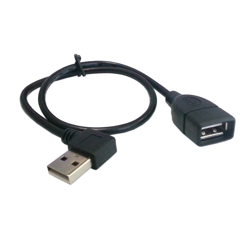 0.4M 右彎 USB2.0 A公對A母 USB傳輸線 USB延長線 USB公對母 U2-002-RI-0.4M