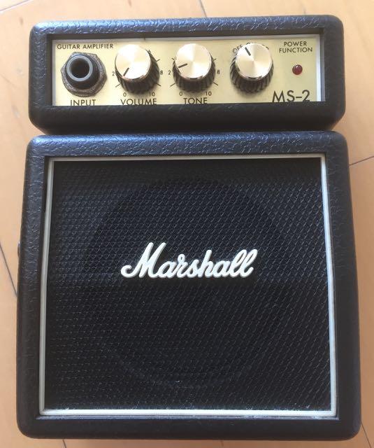 【二手專業音樂器材大出清】Marshall MS-2 / Marshall MS2 攜帶式電池小音箱 - 迷你音箱