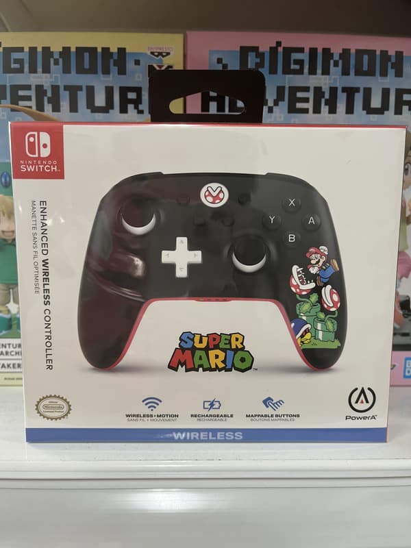 PowerA 任天堂官方授權 增強款無線遊戲手把  瑪利歐 SUPER MARIO