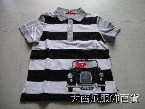 【大西瓜服飾百貨】CL043 WHY AND 1/2 可愛普普熊-2012快樂TAXI黑色POLO衫
