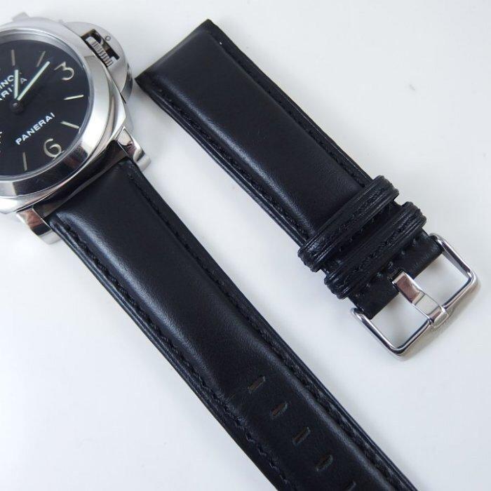 錶帶屋『頂級加厚7mm』專業替代沛納海 Panerai 20mm22mm 24mm 黑色 咖啡色 特選義大利頂級羊皮錶帶