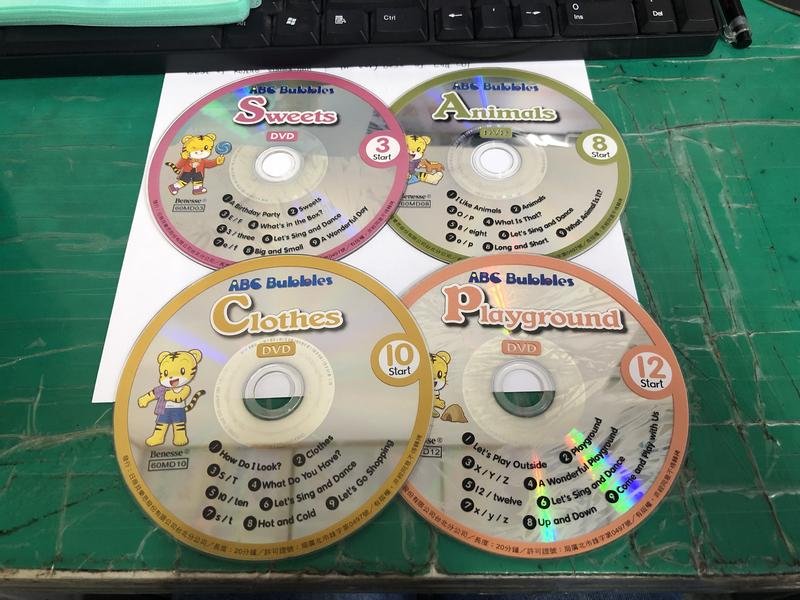 5片合售二手裸片DVD ABC Bubbles Start 3、6、8、10、12 巧連智兒童