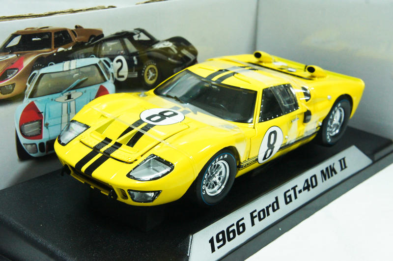 【絕版現貨】1:18 Shelby Collectibles Ford GT40 MK 2 1966 道路版黃色