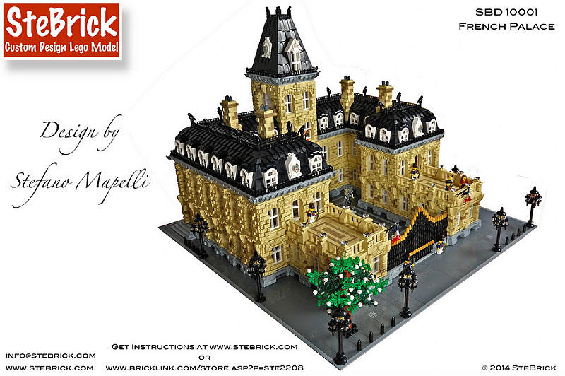 樂高街景 法國宮殿 MOC-1392 Modular French Palace pdf格式圖紙