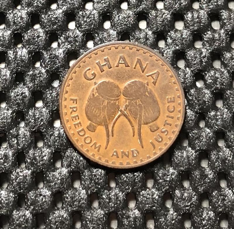 私藏 : 非洲錢幣 > 迦納共和國.1967年 5 PESEWA