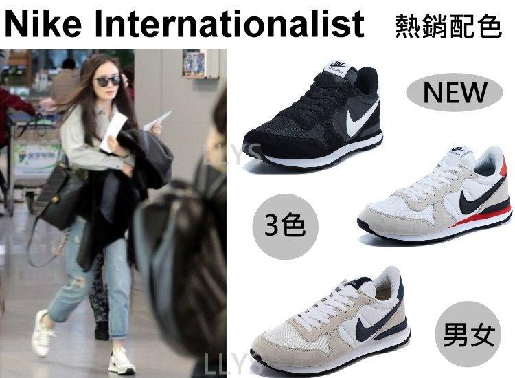 Nike Internationalist 慢跑鞋 黑 紅 藍 白 運動鞋 日本 松本惠奈 休閒鞋 楊冪 男女 情侶鞋