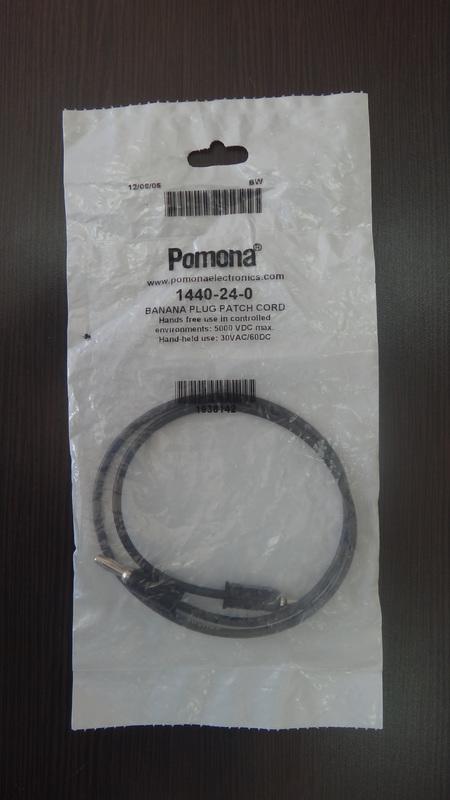 Pomona 1440-24-0 Banana Plug Patch Cord Black