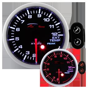 【D Racing三環錶/改裝錶】PK-WA 暢銷雙色環錶可設定警示值 60mm 排氣溫度，排溫表錶