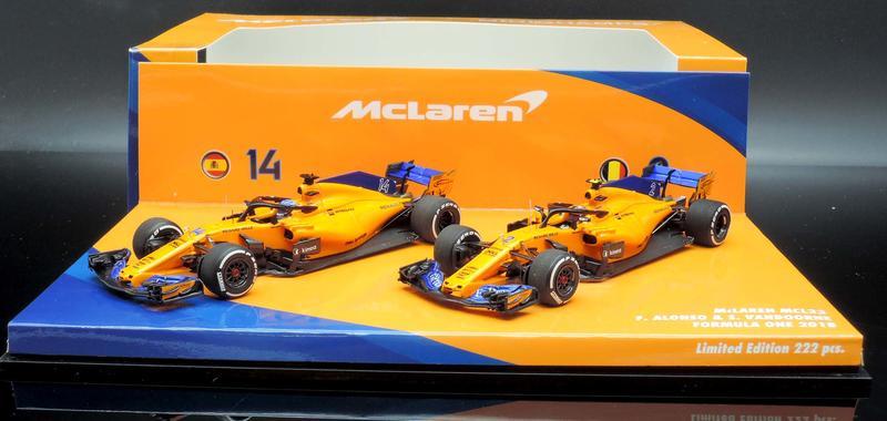 【MASH】現貨特價 Minichamps 1/43 McLaren MCL33 F1 2018 雙車組