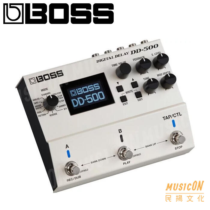 【民揚樂器】BOSS  DD500 效果器 Digital Delay 數位延遲效果器