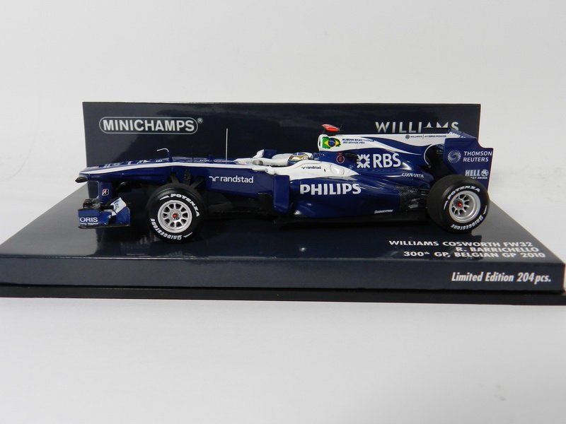 烈馬 Minichamps 1/43 F1 Williams FW32 Barrichello 300GP 2010樹脂