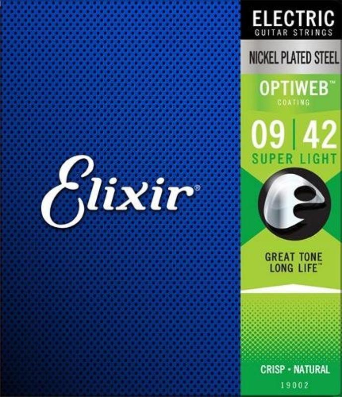 【亞都音樂】免運費~Elixir Optiweb 19002 9-42 超薄膜 抗鏽 電吉他弦