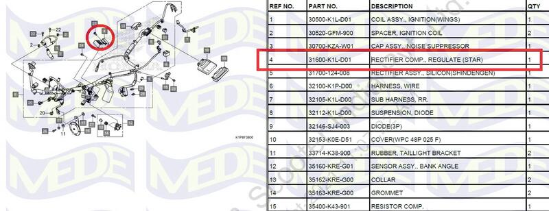 ~MEDE~ Honda HORNET 2.0 印度版 CB 200X 整流器 電源供應 31600-K1L-D01