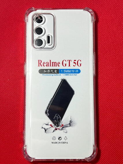 【手機寶貝】realme GT 5G 四角防摔殼 透明 氣囊防摔殼 保護套 手機殼