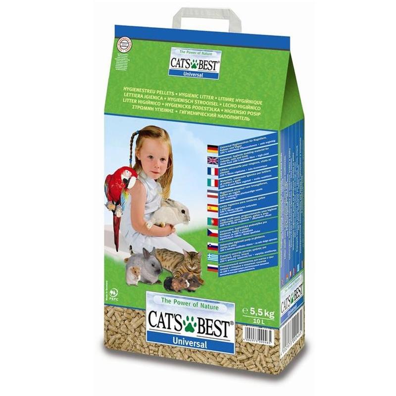 =二兩寵物= CAT'S BEST 凱優藍標粗粒木屑砂5.5KG-10L 一包可超取[IB0001]