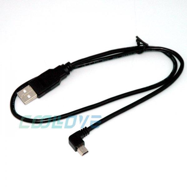 【鼎立資訊】*FJ (US0098) 300CM USB2.0 A公-迷你5Pin 黑90度L型彎頭