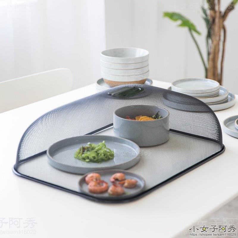 歐式餐桌罩防蠅飯菜罩長方形食物罩圓形家用蓋菜罩桌罩
