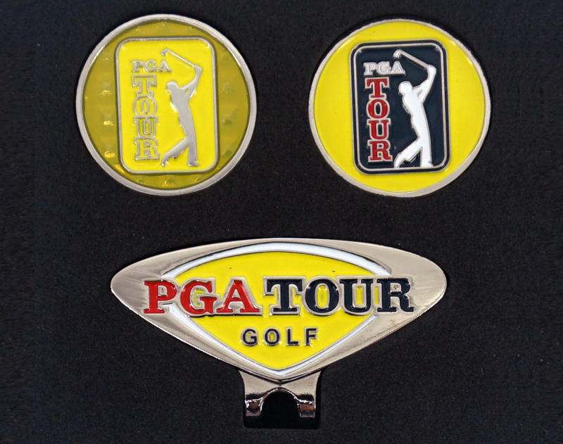 【青松高爾夫】 PGA 黃三角底座+雙帽夾 $280元