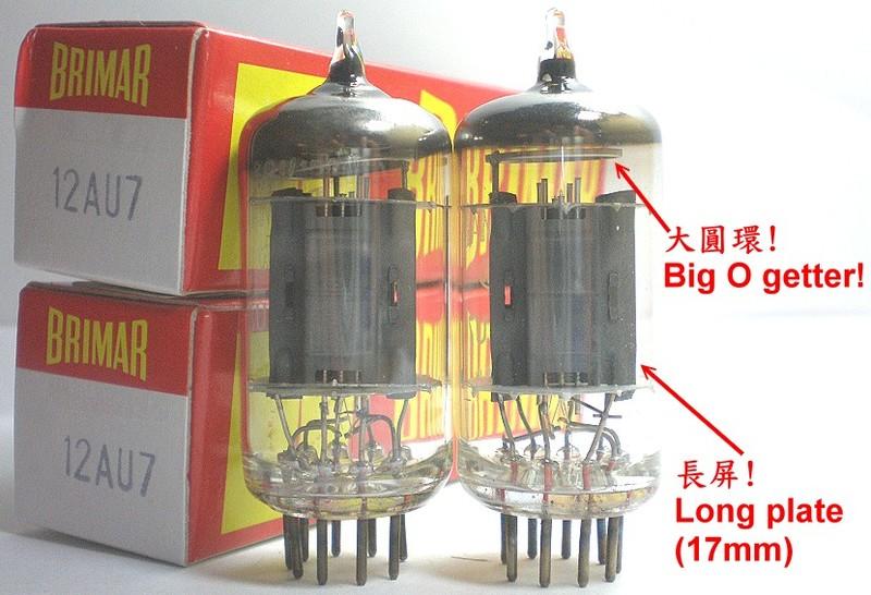 真空管Brimar ECC82=12AU7 =CV4003=5814A ,長屏, 大圓環,60年代英國製