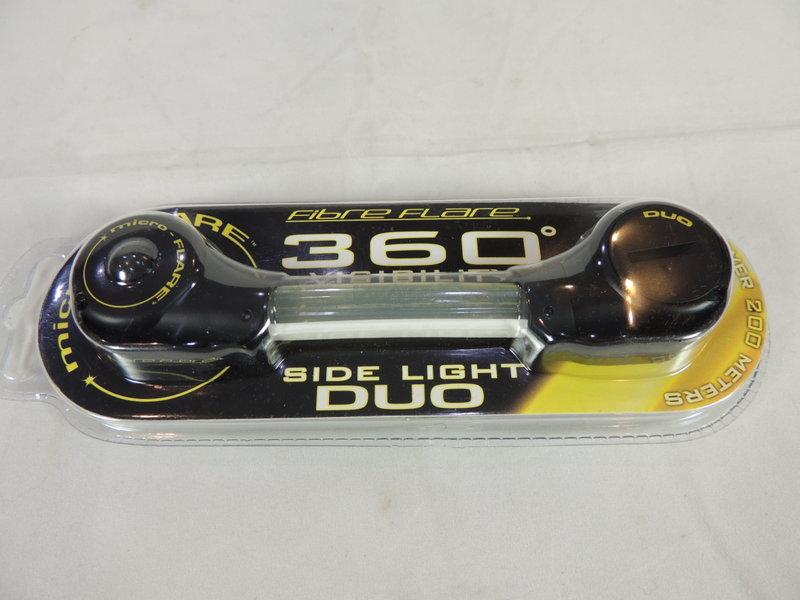 ★魔術單車★全新Fibre Flare 360度短型DUO LED警示燈--雙黃光