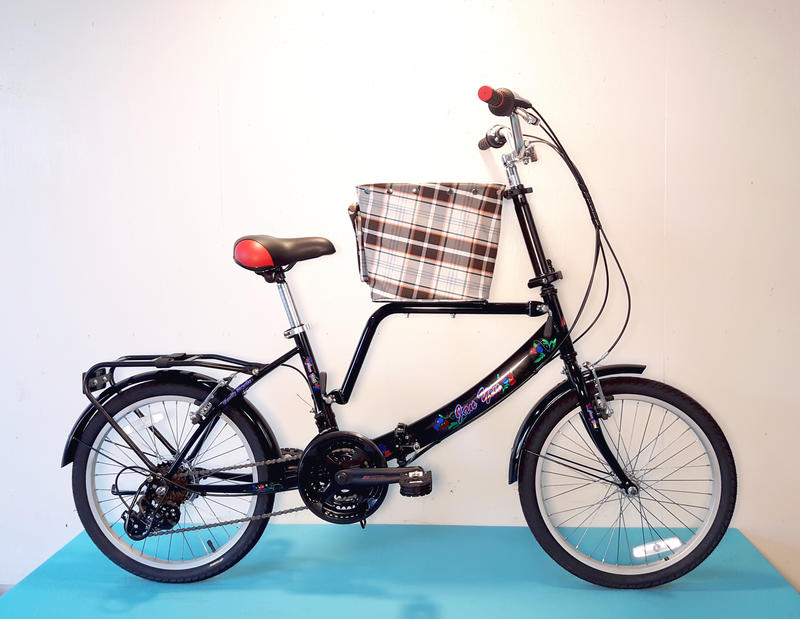 JY (豪華版) 台製 20吋 21速 SHIMANO 摺疊 (小籃) 寵物車 寵物腳踏車 寵物自行車 (黑色) 寵物籃