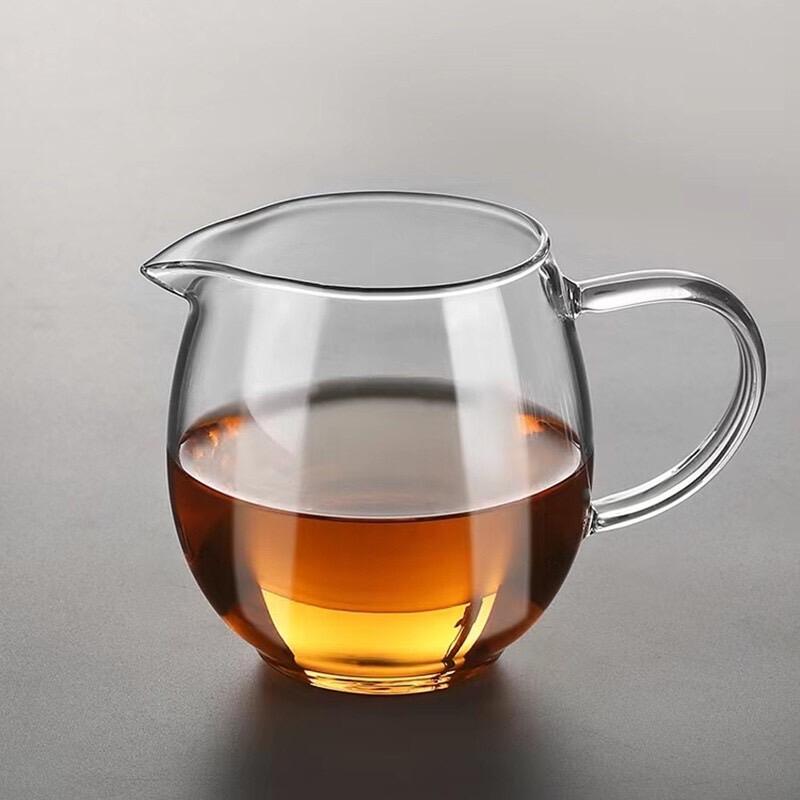 企鵝公道杯 玻璃 公道杯 茶具 茶海 500ml 泡茶器 分享壺 耐熱玻璃 玻璃茶海 過濾 泡茶器 茶壺