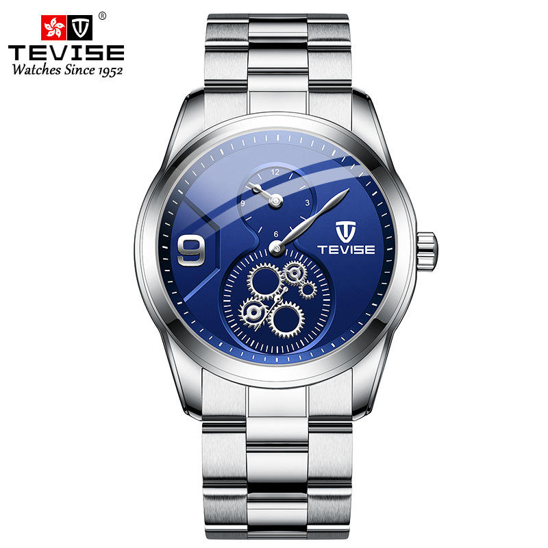 【潮裡潮氣】瑞士品牌TEVISE新款男士手錶全自動機械表男士防水手錶010