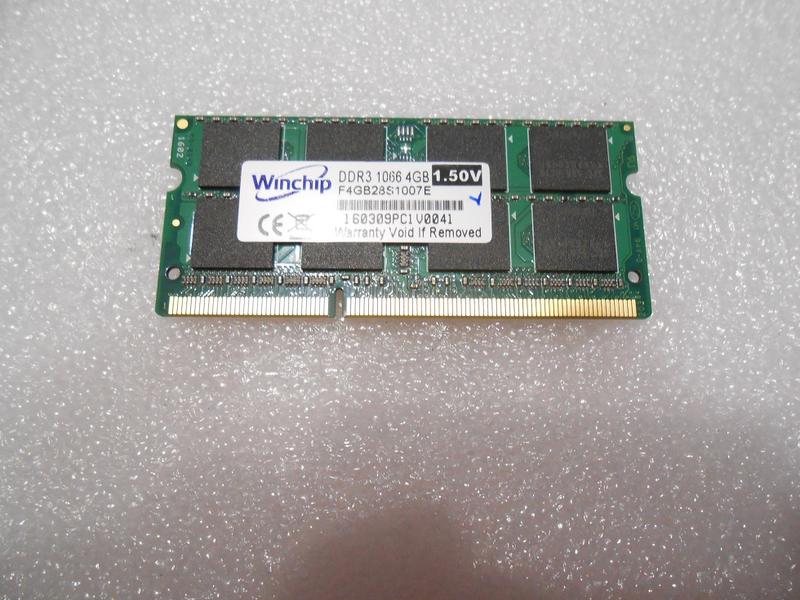 WinChip 永采 DDR3 1066 4G 筆電記憶體 【二手良品】