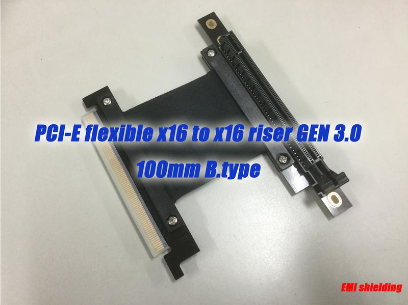 【立熱工業】伺服器1U 2U 的排線轉接卡 PCI-E x16 to x16 100mm B.type