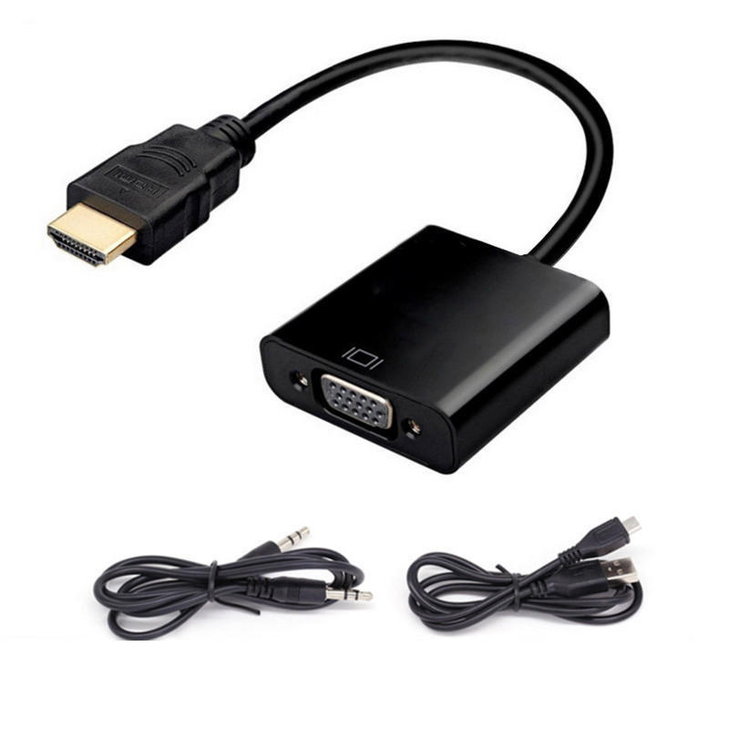 【電腦週邊】HDMI轉VGA +3.5耳機 轉接線 平板 筆電 PS3 XBOX (A025)