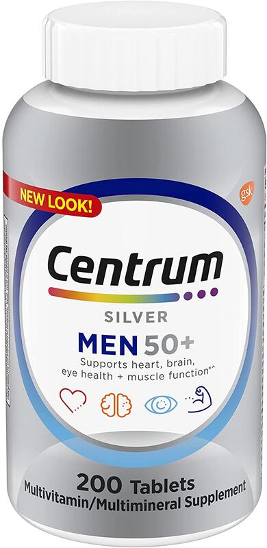 【Centrum Silver】50歲以上 男性綜合維他命錠(200錠包裝)
