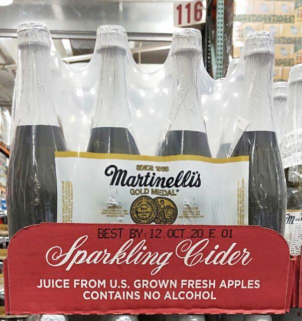 好市多代購-MARTINELLI氣泡蘋果汁每瓶750毫升*4入-有效日2023