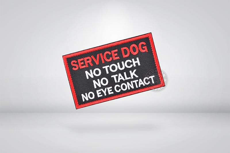 RST 紅星 - 服務犬，勿觸碰、交談、眼神接觸 電繡臂章 刺繡章 魔鬼氈徽章 士氣章 趣味章 . 13011-173F