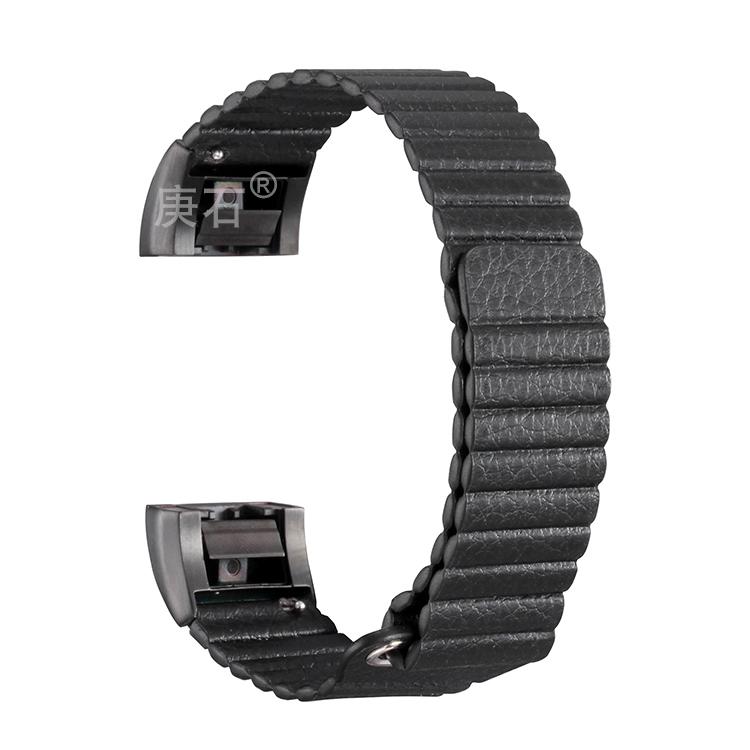 【現貨】ANCASE Fitbit charge 2錶帶Fitbit charge2真皮回環磁吸錶帶錶鍊表腕