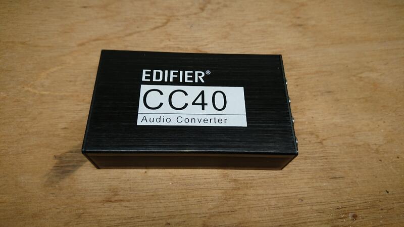二手 中古 EDIFIER 漫步者 CC40 喇叭線轉RCA 大轉小 音頻轉換器 汽車音響 改裝 擴大機 重低音