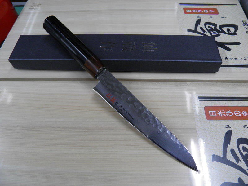 @最專業的刀剪 台中市最知名的建成刀剪行@日本-關西仙藏作-鎚目層鍛-15cm 蔬果刀