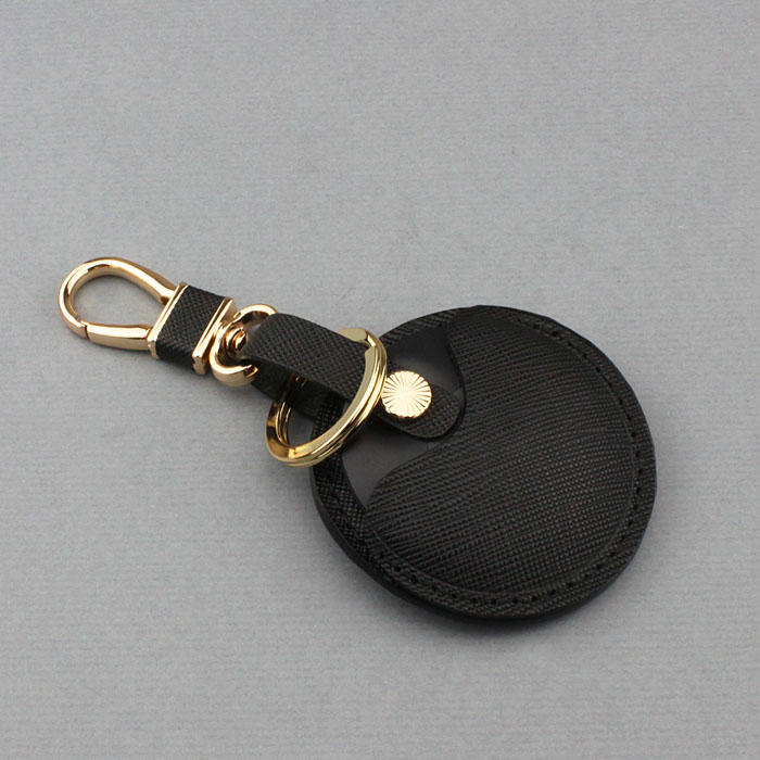 (十字紋黑色)gogoro鑰匙皮套(義大利植鞣皮革)- OMC專櫃品牌