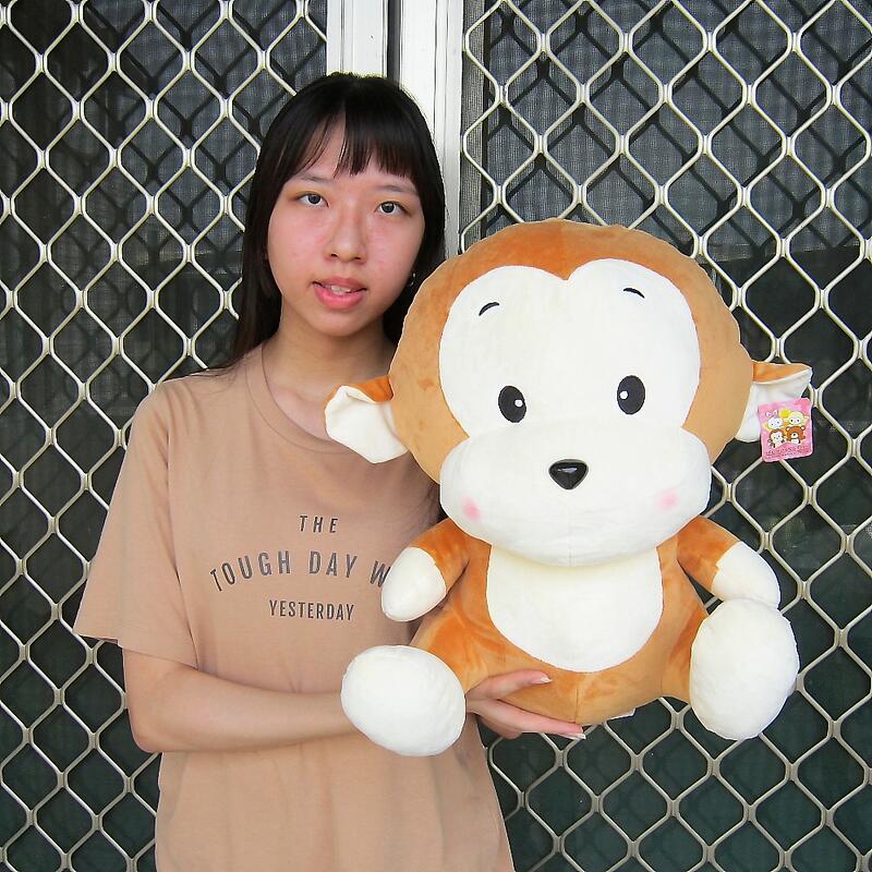 猴子娃娃 15吋 猴子絨毛玩偶 大頭猴玩偶   生日/情人禮物~全省配送