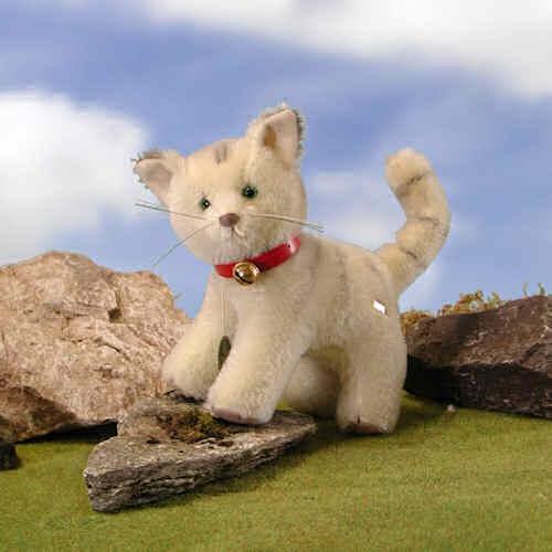 白色貴族 Hermann Spielwaren 綠標泰迪熊~~迷你動物系列~~ 經典寵物貓 (市價約4980元)