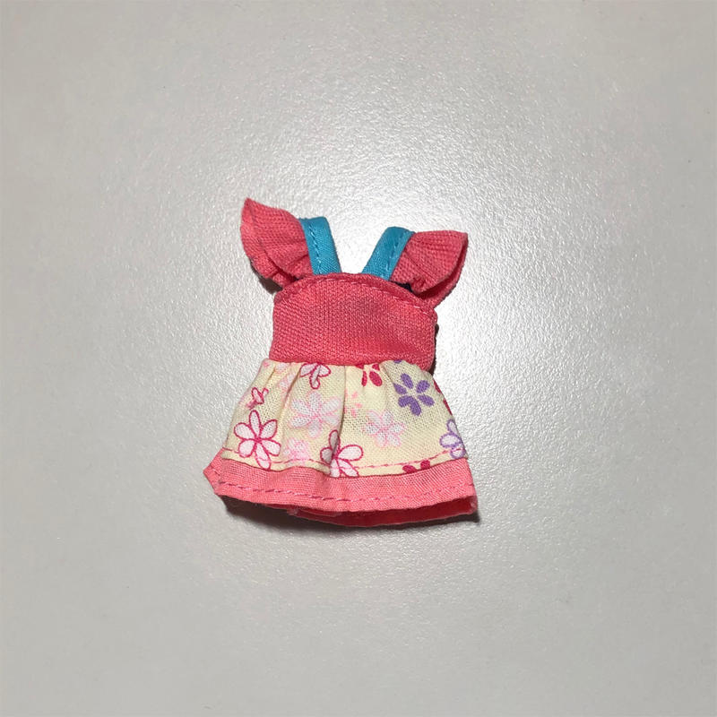 [萌生活] 小凱莉娃娃 衣服 粉橘荷葉袖連身裙