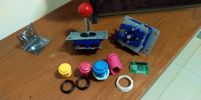 DIY 街機 大型電玩 按鈕 搖桿 控制板 芯片 剩下的材料 , 全新