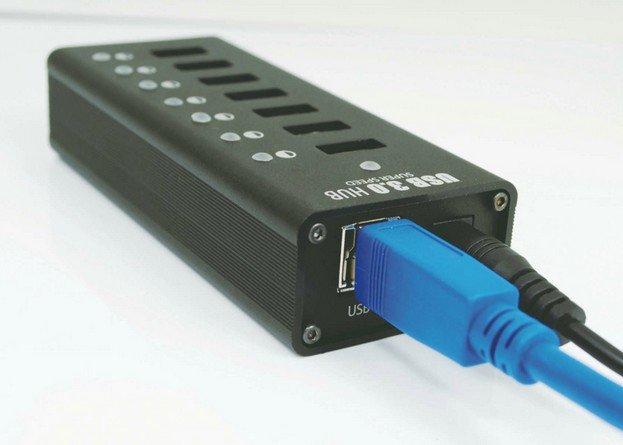 【普洛威 BROWAY】USB3.0 5Gbps 7埠(7-Port)集線器 全鋁合金外殼 1年保固
