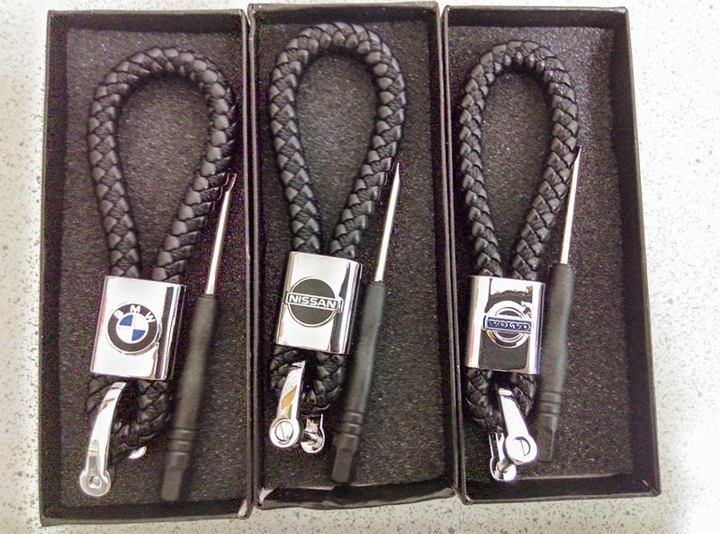 ESG暢貨中心 編織繩 logo車標飾品 吊飾 裝飾 賓士 福斯 BMW 汽車鑰匙圈 鑰匙鍊 benz