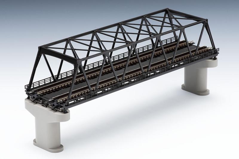【專業模型 】TOMIX  3257  複線トラス鉄橋(F)(こげ茶)(複線PC橋脚･2本付)