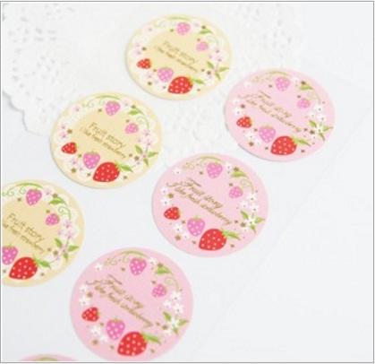創意文具 韓國貼紙 草莓的故事萬用貼紙 封口貼 8枚入